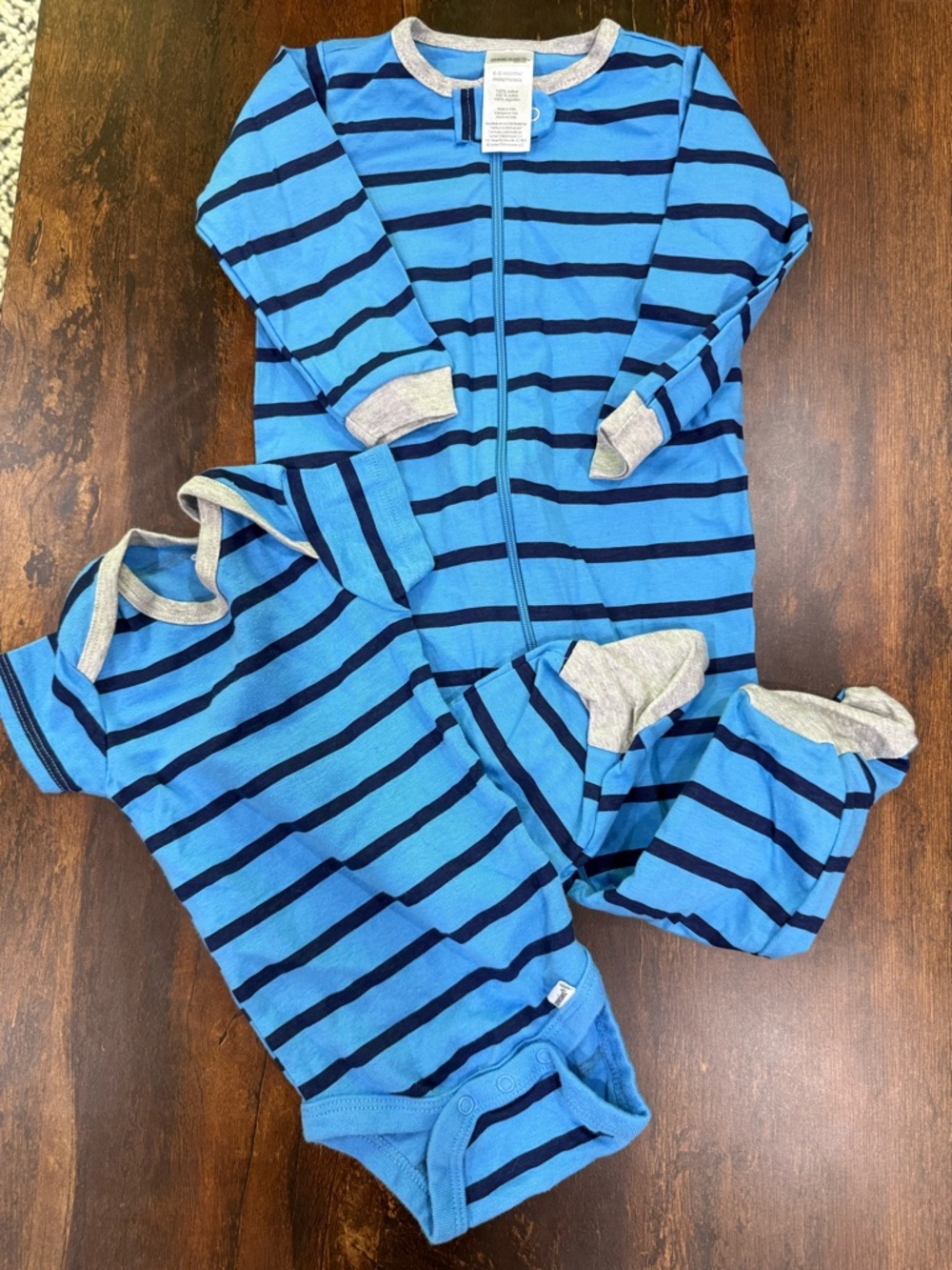 Blue Striped Baby Sleep Set - 2pc